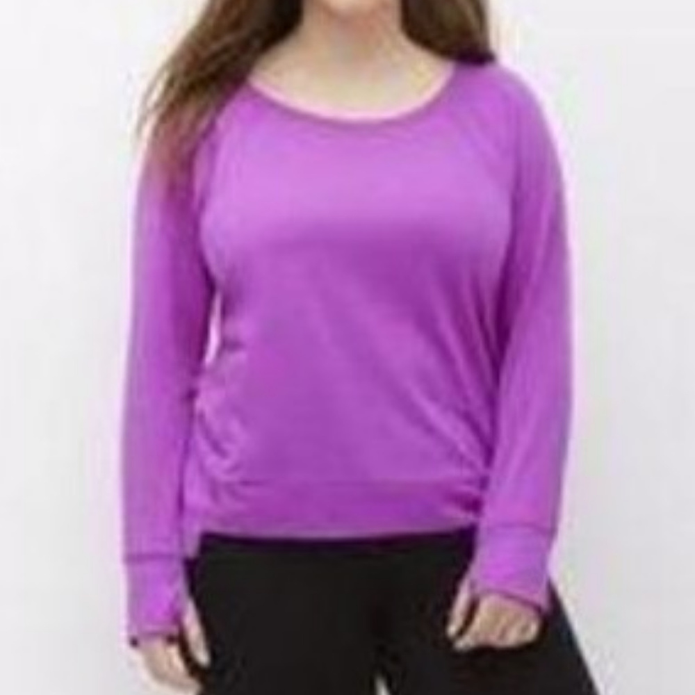 New! Lane Bryant Livi activewear purple sweatshirt